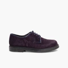 Sapatos Blucher lisos Azul Marinho