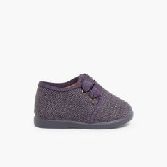 Sapatos de Tela tipo Blucher Menino Cinzento