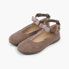 Sabrinas Pulseira com tira de purpurinas Taupe