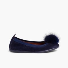 Sabrinas com Pompom Menina e Mulher Azul Marinho