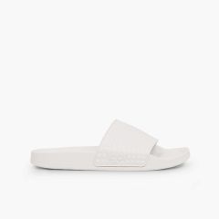 Chinelos de Borracha Igor Tira Larga Modelo Beach Branco