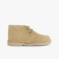 Botas Safari com Atacadores Areia