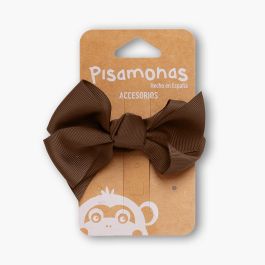 Elástico de Cabelo Meninas Laço Grande Castanho