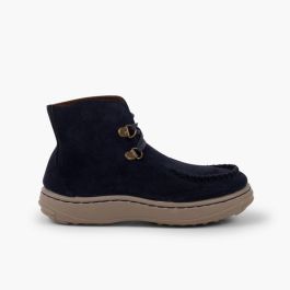 Botas Kiowa Atacadores Sola Antiderrapante Azul Marinho