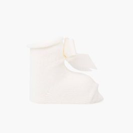 Meias botinha bebés com laço Cava