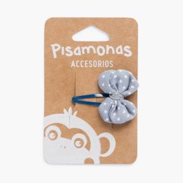 Gancho laço com estrelinhas Azul Chumbo