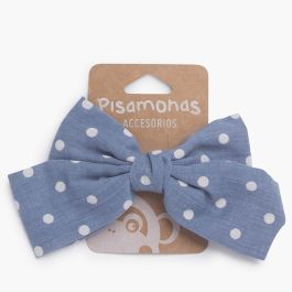 Gancho laço bolinhas bico pato Azul França