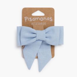 Travessão com laço de linho Azul Pastel