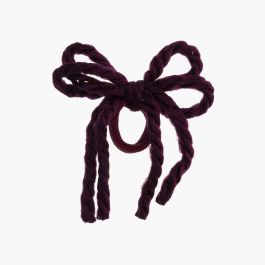 Elástico de cabelo cordões de lã para menina Bordeaux