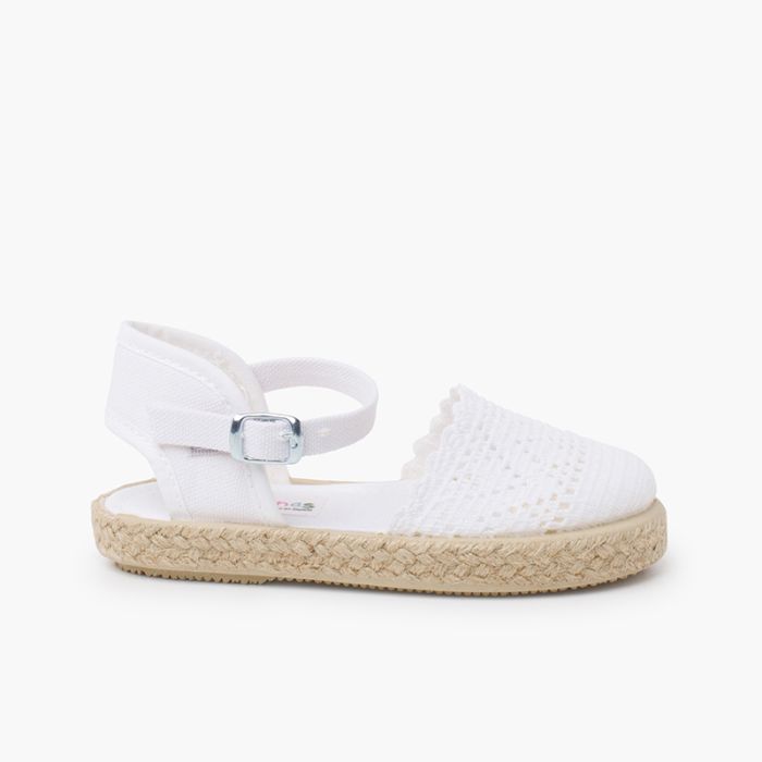 Alpargata Croché para Meninas com Fivela