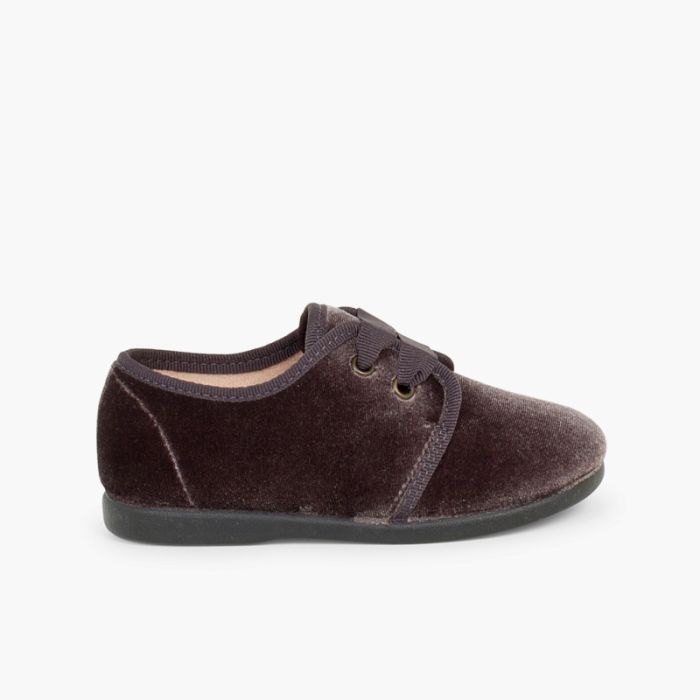 Sapatos de Veludo Atacadores Gorgorão