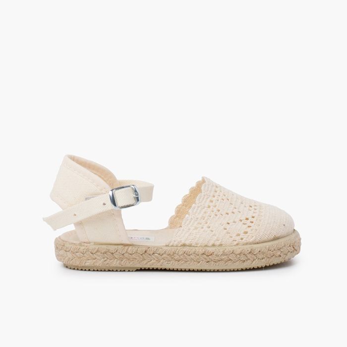 Alpargata Croché para Meninas com Fivela