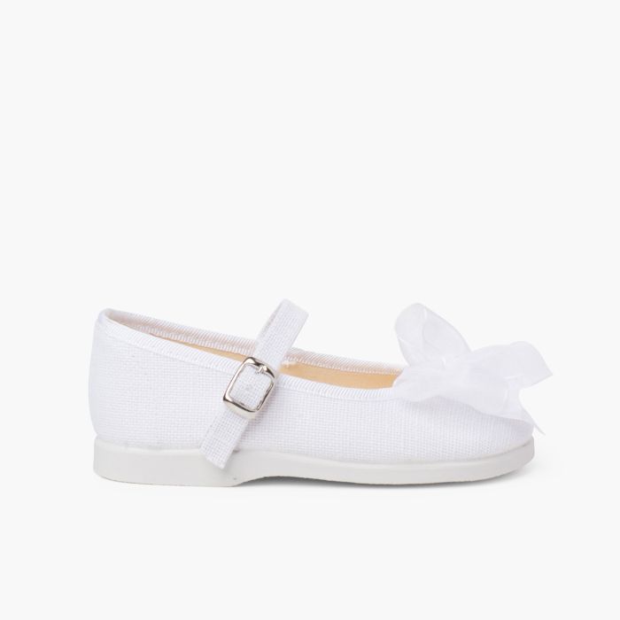 Mercedita Linho Fivela Laço Organza