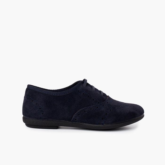 Sapatos Blucher Menina e Mulher Camurça