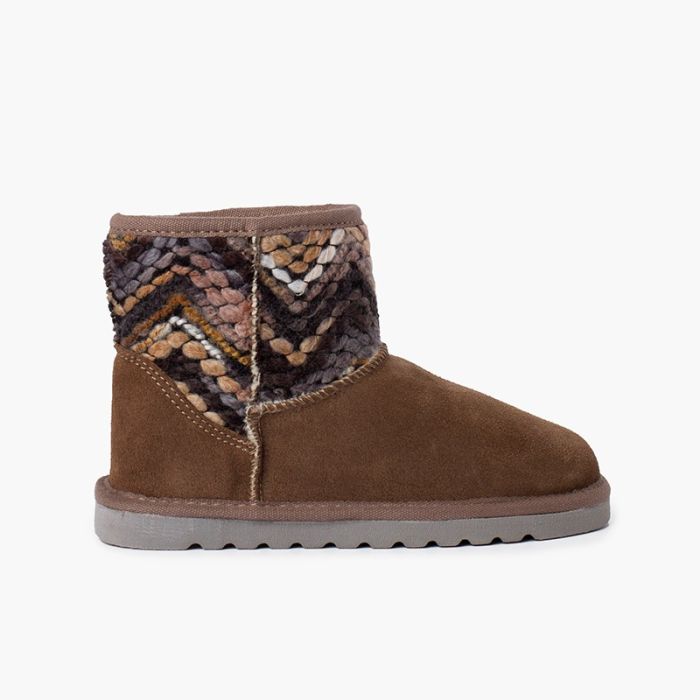 Bota Baixa tipo Australiana Detalhes Lã Cores