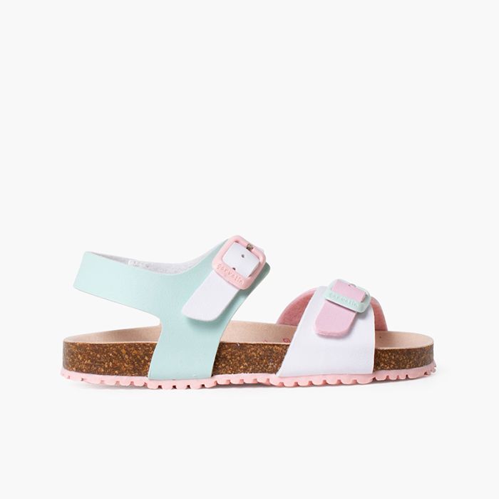 Sandálias Bio Multicolor Dupla Fivela Menina