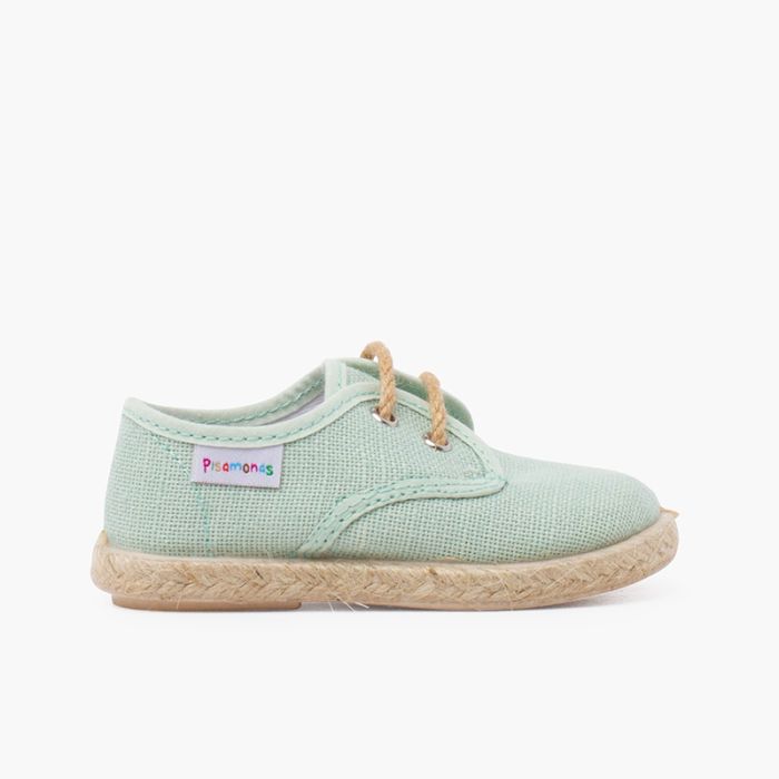 Bluchers linho atacadores e base juta