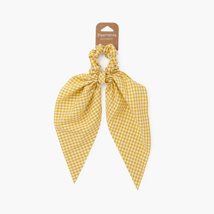 Elástico scrunchie laços vichy