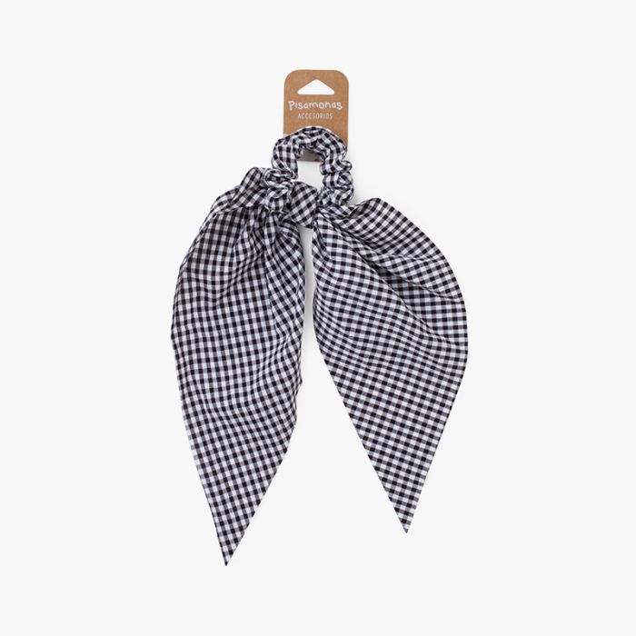 Elástico scrunchie laços vichy