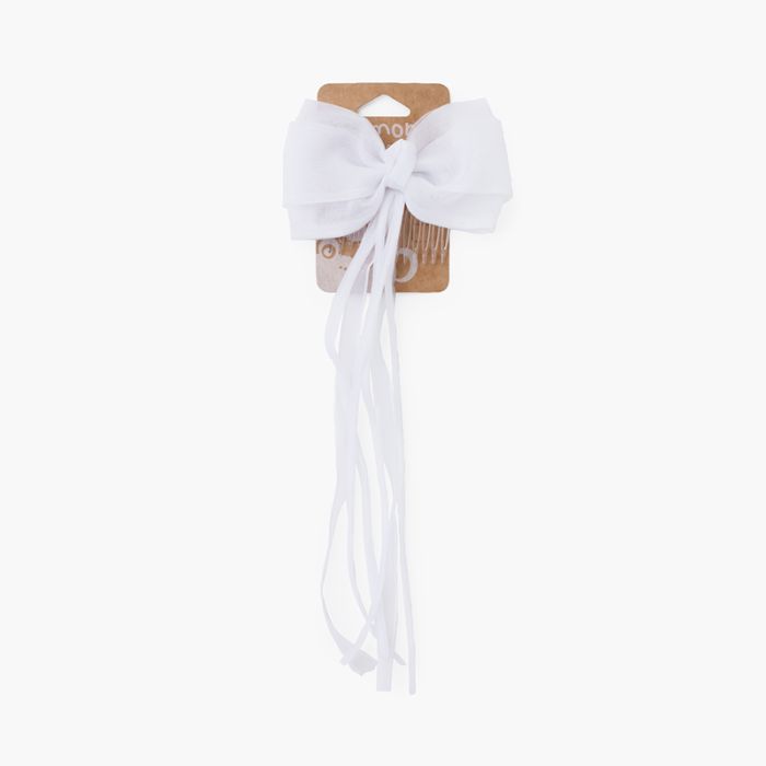 Gancho pente laço organza fitas