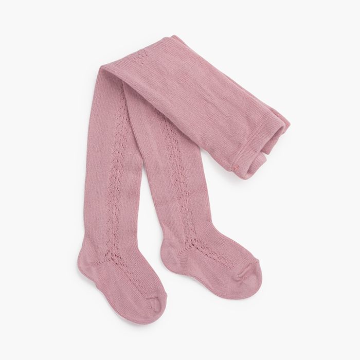 Collants algodão quente croché lateral