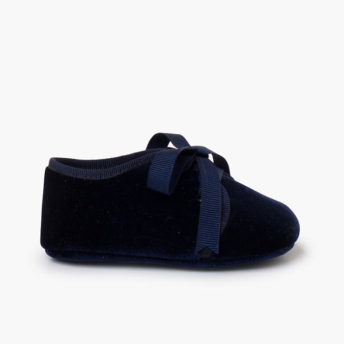 Bluchers bebé veludo laço gorgorão
