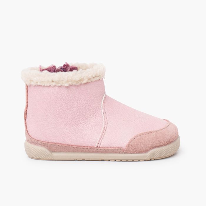 Botas barefoot novapele rebordo felpudo