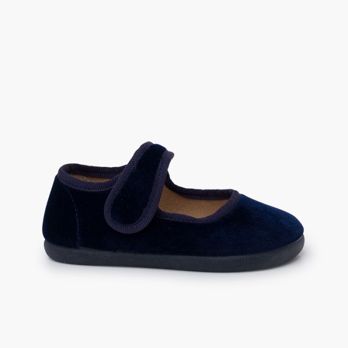 Merceditas barefoot veludo tira aderente