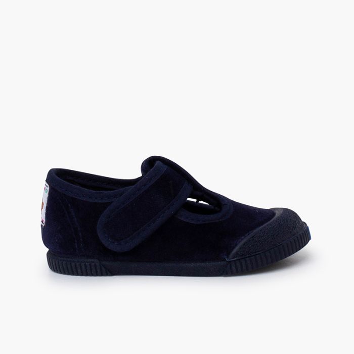 Pepitos barefoot veludo biqueira borracha