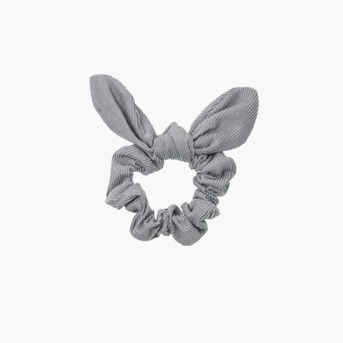 Elástico de cabelo scrunchie micro bombazine glitter com laço