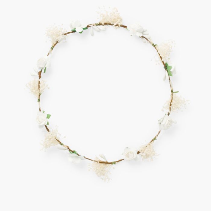 Coroa de flores e gypsophila