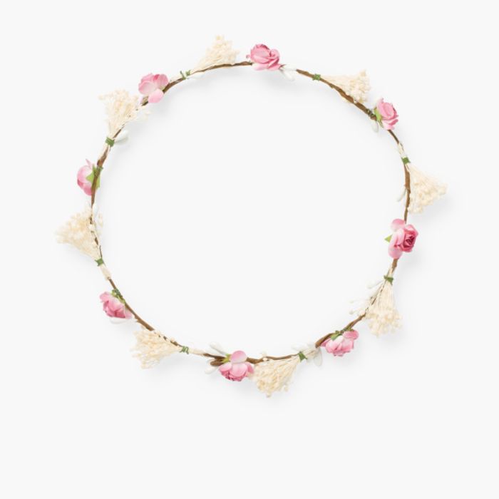 Coroa de flores e gypsophila