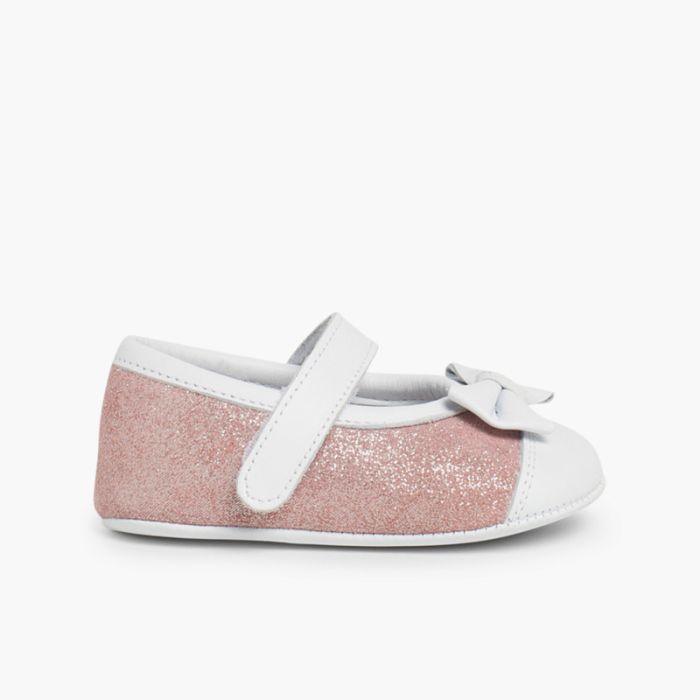 Sapatos Mercedita Bebé Napa e Camurça Brilhos