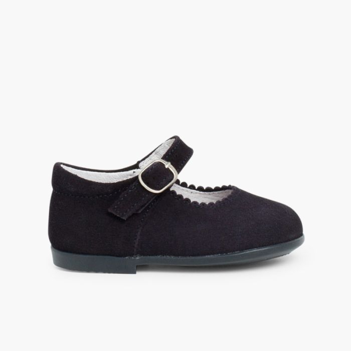 Sapatos Merceditas Camurça Menina com Fivela