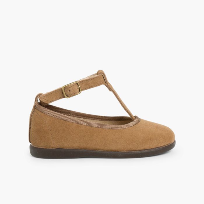 Sapatos Merceditas Menina Camurça com fecho pulseira