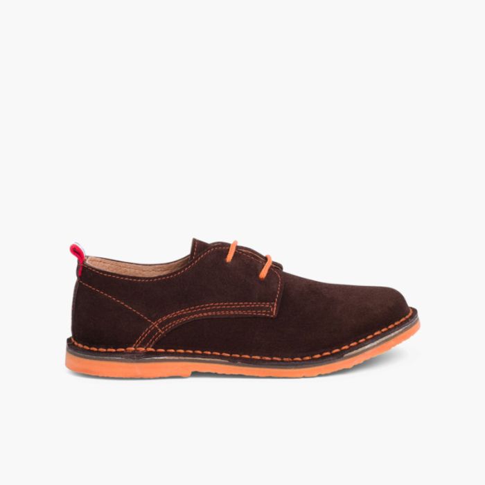 Sapatos Blucher Camurça Sola e Atacadores Cores
