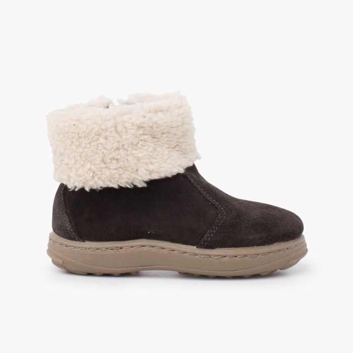 Bota sola sport fecho-éclair e pelo