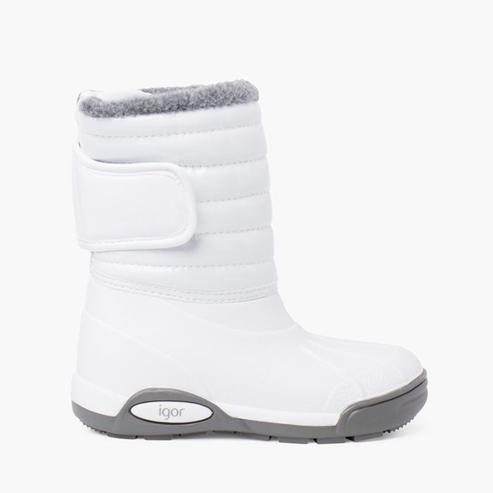 Botas de Neve Verniz Forro Pelo Fecho Ajustável