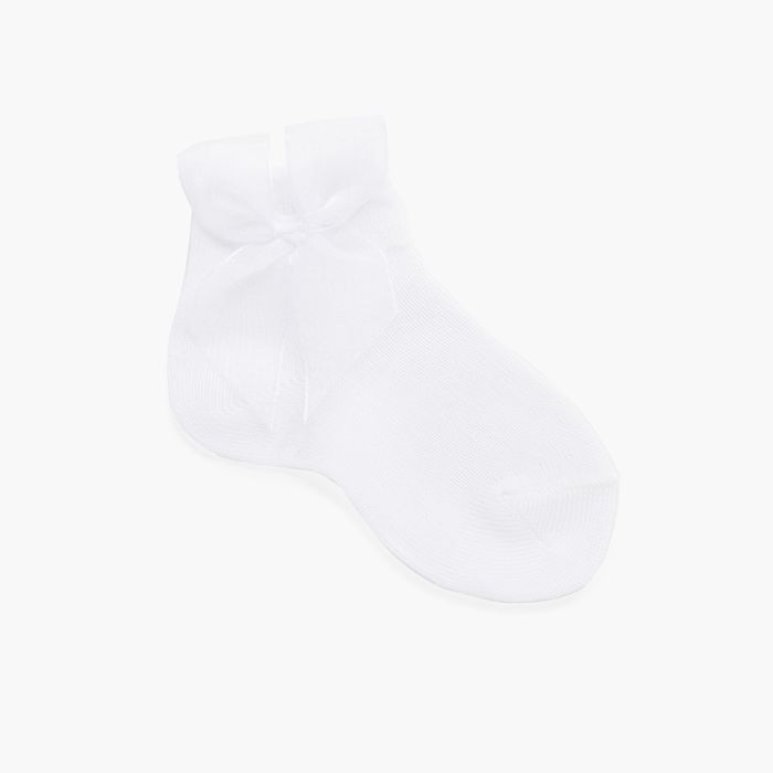 Meias laço organza curtas lisas