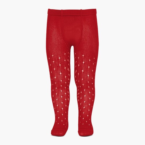 Collants Cóndor Croché Perlé Verão Vermelho