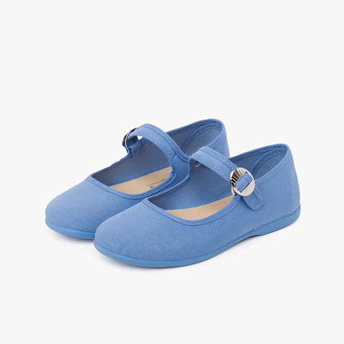 Mercedita Lona Menina Fivela Japonesa Azul Claro