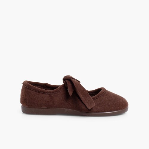 Sapatos tipo Camurça Norteñas com Laço Castanho