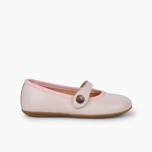 Sapatos Merceditas Pele Menina Comunhão Rosa