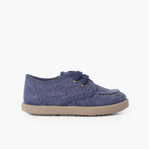Sapatos de Vela Lona Casual Sport Azul Jeans
