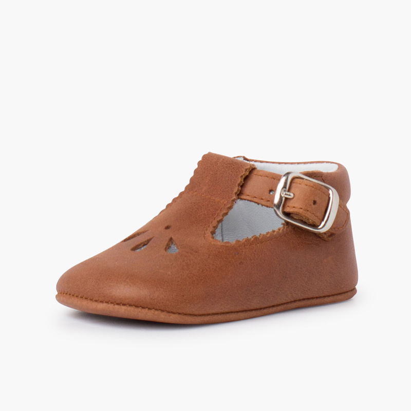 Sapatos bebé pepito pele detalhe perfurado Couro