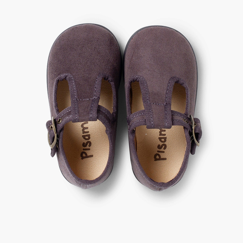 Sapato Pepito tipo Camurça  Cinzento