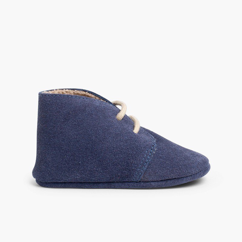 Botas Safari Bebé Forro Interior Pelo Azul Jeans