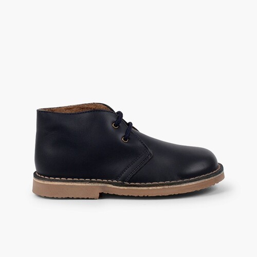 Botas Safari Pele Atacadores Forro Felpudo Azul Marinho