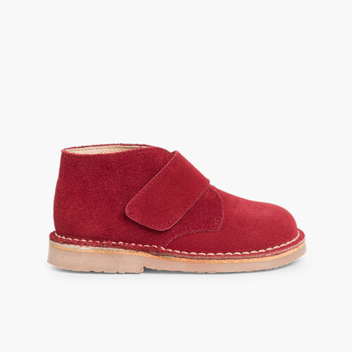 Botas Safari com tiras aderentes   Bordeaux