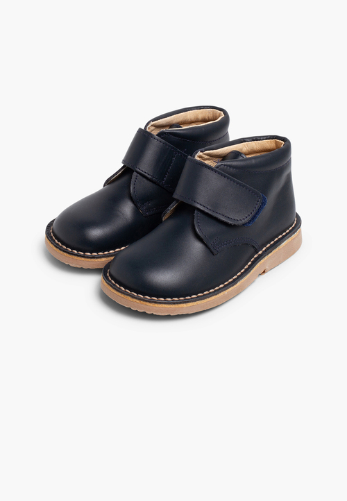 Botas Safari Pele com tiras aderentes   Azul Marinho